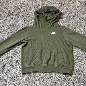 Women’s Nike olive tone green funnel neck hoodie
